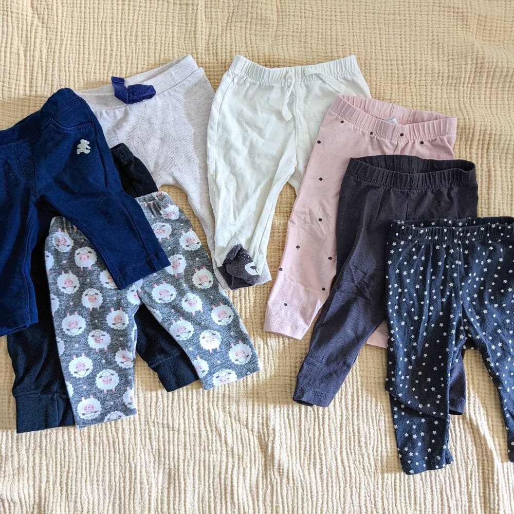 3-6 months girl pants bundle